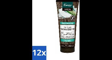 12 x Kneipp - Shampoo & Douche - Men - Fresh & Sensitive - Voor gevoelige en droge huid - 200 ml - Douchegel - Mannenhuid - Gevoelige Huid - Droge Huid - Verzorging