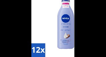 Nivea - Smooth Body Milk - Sheaboter - 72 uur Hydratatie - Voor Droge Huid - 400 ml - Voordeelverpakking - 12 stuks