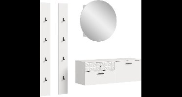 Prisma garderobe opstelling P1 wit.