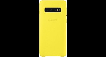 Samsung Lederen Cover - voor Samsung Galaxy S10 - geel