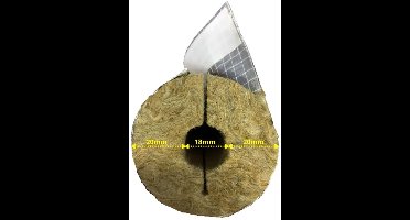 Rohrisolering Steenwol ALU, 18mm/20mm, 1m – Effectieve Warmte-Isolatie, Brandveilig en Eenvoudig te Monteren voor Optimale Bescherming van Uw Verwarmingsbuizen en Energiebesparing