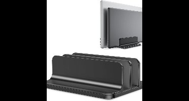 Famanu - Geventileerde aluminium laptopstandaard verstelbaar geschikt voor 10-16 inch laptops