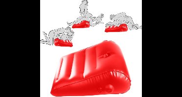 Oneay Seksdriehoekkussen, opblaasbaar sekkussen, sekspositiekussen, sekshulpmiddel luchtkussen, draagbaar opblaasbaar kussen, seksstoel, SM-speelgoed voor volwassenen - Rood
