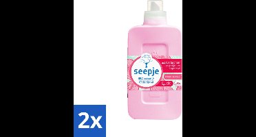 Seepje - Wasverzachter - Geurige Verzorging - Pioenroos en Cederhout - 30 Wasbeurten - 750 ml - Voordeelverpakking - 2 stuks