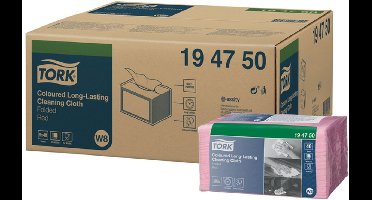 Tork Long Lasting  Gevouwen Reinigingsdoek Rood W8