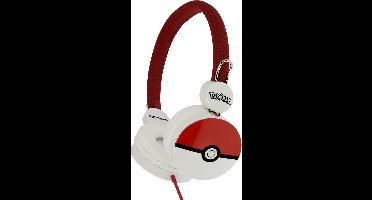 Pokémon Pokéball symbool - kinder koptelefoon - volumebegrenzing - verstelbaar (3-8j)