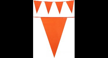 4x stuks oranje vlaggenlijn plastic 25 meter - Koningsdag/WK/EK voetbal vlaggenlijn slinger