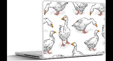 Laptop sticker - 12.3 inch - Patroon - Vogel - Gans - 30x22cm - Laptopstickers - Laptop skin - Cover