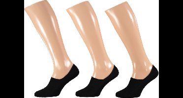 Apollo - Footies sport - Zwart - 3-Pak - Maat 36/41 - Footies dames - Footies - Kousenvoetjes - Sportsokken
