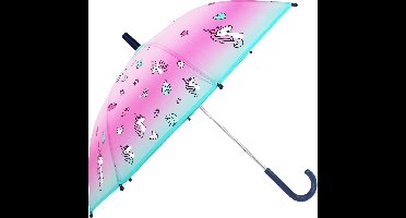 Vadobag Milky Kiss Paraplu Eenhoorn - kinderparaplu - 75 cm - roze, mint