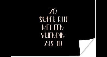 Poster Vriendin - BFF - Quotes - Vriendinnen - Zo super blij met een vriendin als jij - Spreuken - 30x20 cm