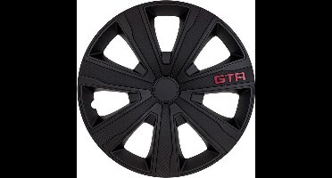 J-tec Wieldoppenset Gtr Carbon 16 Inch Abs Zwart 4 Stuks