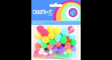 Knutselset Create It - Pompoms 78 Stuks