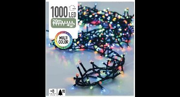 Kerstverlichting microcluster - 1000 LED - Multi Color - 20 Meter - 8 Standen