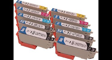 Set 10x ABC huismerk cartridge geschikt voor Epson 26XL voor Expression Premium XP-510 XP-520 XP-600 XP-605 XP-610 XP-615 XP-620 XP-625 XP-700 XP-710 XP-720 XP-800 XP-810 XP-820