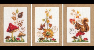 Miniatuur kit Herfst set van 3 - Vervaco - PN-0158071