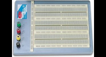 Velleman High-quality breadboard, soldeervrij, 2420 contacten, compatibel met Arduino, ABS, grijs