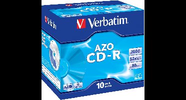 CDR 80 min. 700 Mb 48X in jewelcase 10 stuks (Verbatim)