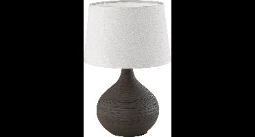 LED Tafellamp - Tafelverlichting - Torna Martan - E14 Fitting - Rond - Mat Bruin - Keramiek