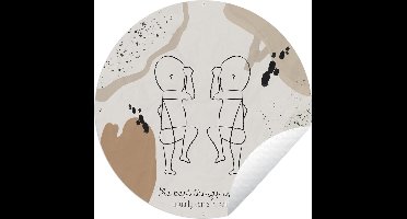 Tuincirkel Tweeling - The best things in life usually come in pairs - Spreuken - Quotes - Baby's - 90x90 cm - Ronde Tuinposter - Buiten
