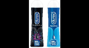 Durex - 200ml Glijmiddel - Perfect Gliss 1x100ml - Play Sensitive 1x100ml - Voordeelverpakking