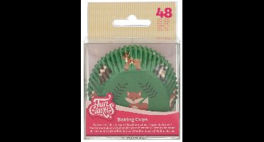 FunCakes Baking Cups - Bos Dieren - 48 Stuks - Cupcake Vormpjes Papier