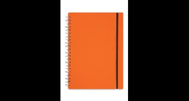 Vacavaliente - Studio Notitieboek A4 - Gerecycled Leer - Oranje