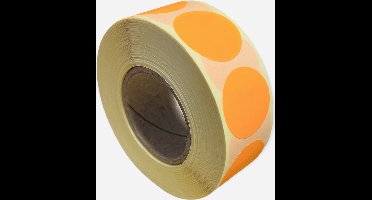 Etiketten Rond 27 mm Fluor Oranje
