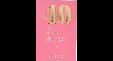 Cijferkaarten - De mooiste Leetijd - Verjaardagskaart 40 jaar - 1 stuk - 16.6 x 11.6 cm