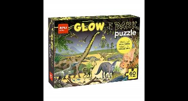 Apli Glow In The Dark Dinosaurussen Puzzel 60 Stukken Geel
