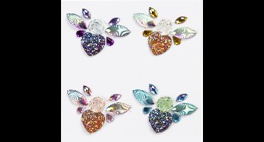 Steentjes PXP - Face en Body Jewels - Sweet Hearts - Per Set - Unisex - Kinderen & Volwassenen