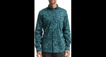 Tom Tailor - Lange mouw overhemd - Heren - XXL - Groen - Katoen - 1047340