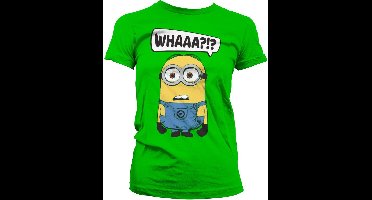 Minions Whaaa?!? Girly Tee Damen T-Shirt Green-L