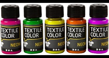 Creativ Company Textile Color Neon Set 50ml 5 stuks