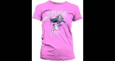 DC Comics Supergirl Dames Tshirt -L- Metropolis Distressed Roze