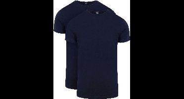 Suitable Ota T-Shirt Ronde Hals Donkerblauw (navy) 2-Pack - Maat 3XL - Heren - Basic T-shirt Heren