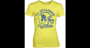 Riverdale Go Bulldogs Vintage Girly Tee Damen T-Shirt Yellow-XL