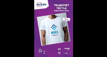 Avery Overdrachtfolie voor T-shirts, A4, wit