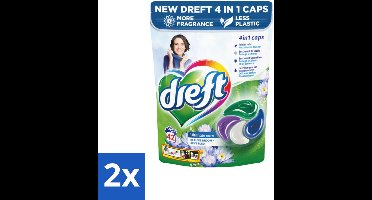 2 x Dreft - Wasmiddelcapsules - 4-in-1 Blue Dream - Krachtige waskracht - 42 Wasbeurten - Wasmiddel Capsules - Wasmiddel Blue Dream - Wasmiddel Voor Gekleurde Kleding - Wasmiddel Met Geur - Wasmiddel 4 In 1