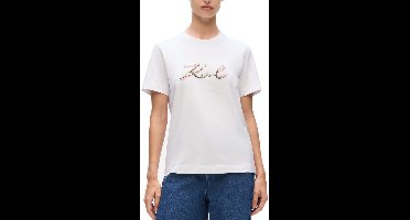 KARL LAGERFELD JEANS SIGNATURE SEQUINS T-SHIRT Wit L EU