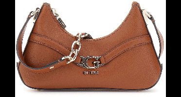 GUESS schoudertas Dea Crossbody Top Zip Cognac bruine