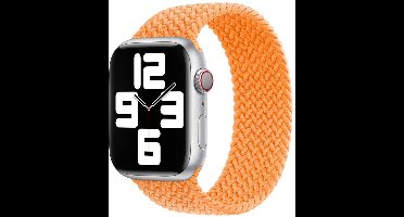 Apple Gevlochten solobandje voor de Apple Watch | 44/45/46/49 mm - Maat 1 - Bright Orange