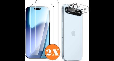 Screenprotector geschikt voor iPhone Air ScreenProtector en Camera lens protector/ Tempered glass - Beschermglas - Glasplaatje - 2+2 stuks