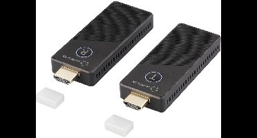 Renkforce RF-HDMID-500 Draadloze HDMI-set 30 m 5.8 GHz 3840 x 2160 Pixel Veilige draadloze overdracht