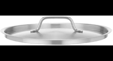 HENDI Pannendeksel - roestvast staal 18/8 - 28 cm x 5,2 cm - zilver - voor kookpannen