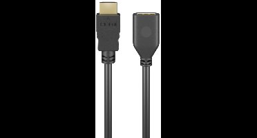 HDMI verlengkabel | HDMI2.1 (8K 60Hz + HDR) | koper | zwart | 0,50 meter