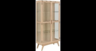 Marte vitrinekast 2 deuren wit.