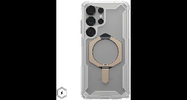 UAG Plasma XTE Hoesje Geschikt voor Samsung Galaxy S25 Ultra - Compatibel met MagSafe / Qi2 - Back Cover met Standaard - Clear/Titanium