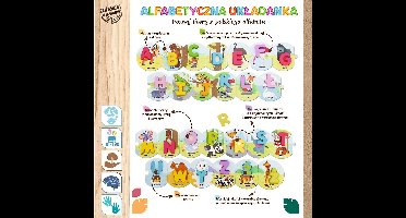 Zabawka drewniana Alfabetyczna układanka 61707 - Houten speelgoed Alfabetpuzzel 61707