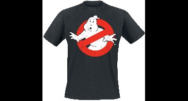 Ghostbusters Distressed Logo T-shirt zwart Katoen -